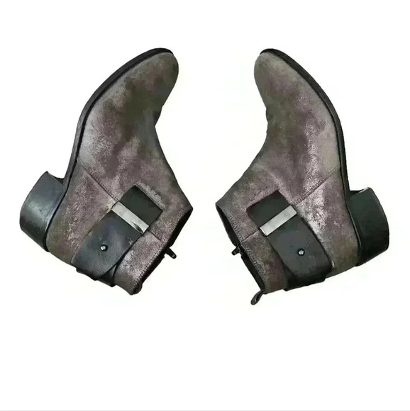 Davos Gomma Womens Brown/Gray Metallic Buckle Ankle Boot 39 - Picture 5 of 12